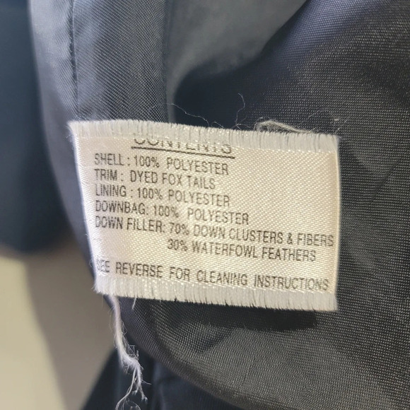 Gallery Women's Fox Fur Collar Puffer Coat Platinum Black Burgundy Red Sz L - Picture 12 of 13